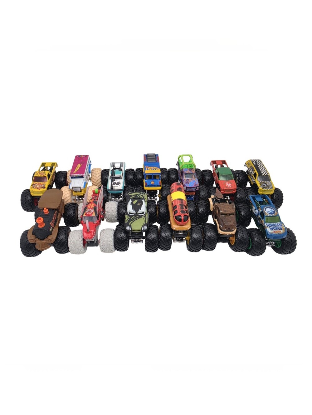 Hot Wheels Monster Trucks Lot Jurassic, Bakugan, Marvel Venom Hulk